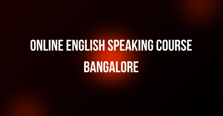 online english speaking course bangalore
